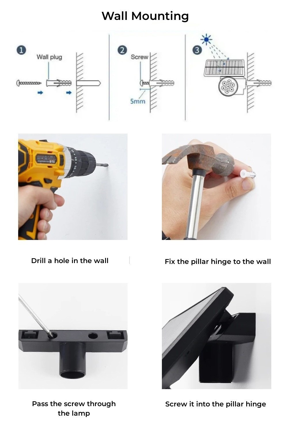 Wall Mounted Solar Security Light